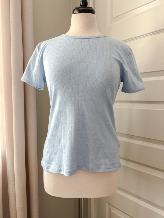 Goldie Lew Tops - Goldie Lewinter Pointelle Tee : Medium
